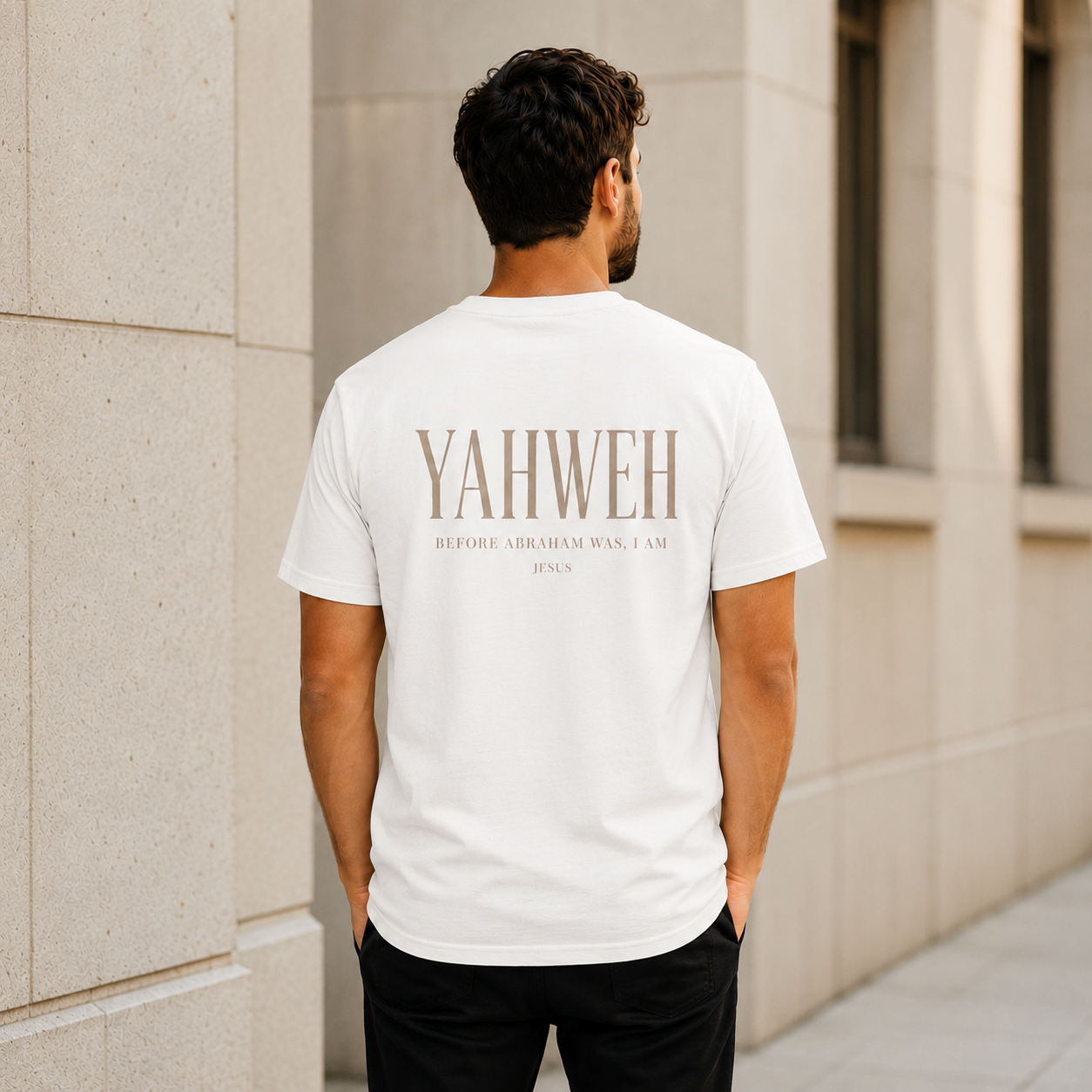 YAHWEH Christian Shirt, John 8:58 Garment Dyed Scripture Tee