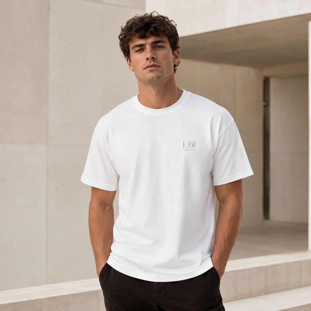 YAHWEH Christian Shirt, John 8:58 Garment Dyed Scripture Tee