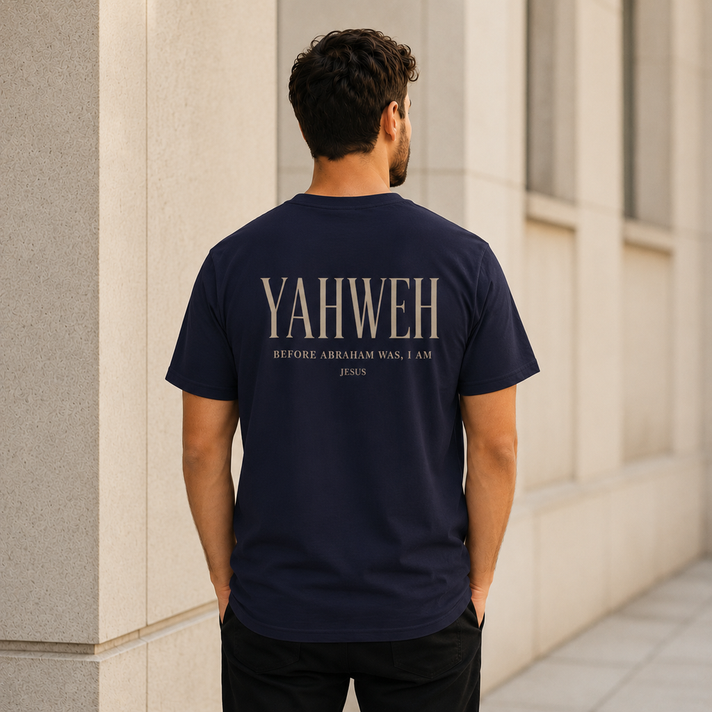 YAHWEH Christian Shirt, John 8:58 Garment Dyed Scripture Tee