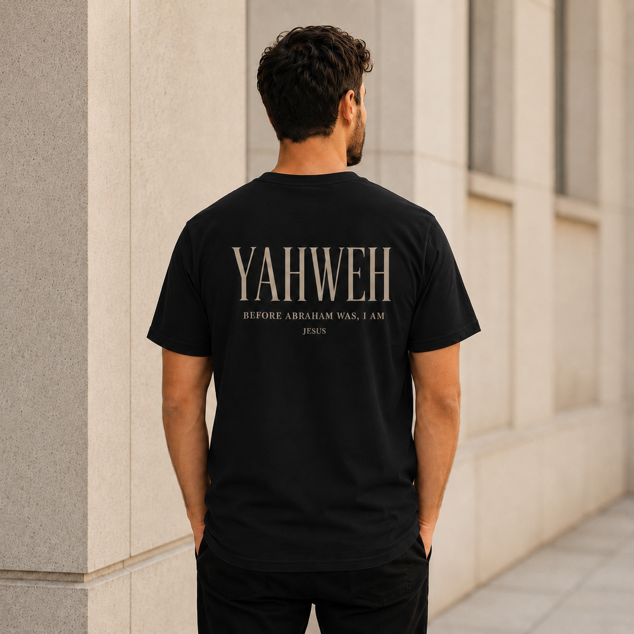 YAHWEH Christian Shirt, John 8:58 Garment Dyed Scripture Tee