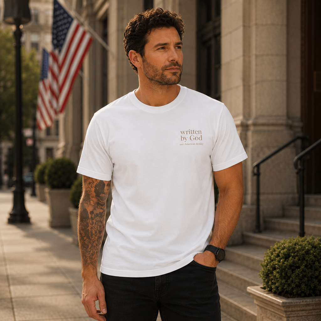 Written By God Shirt, Christian Patriotic Tee, Faith Based American Destiny Shirt, Psalm 33 12 Tee, Christian America Graphic Tee