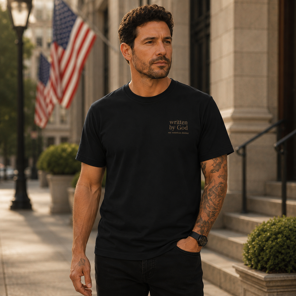Written By God Shirt, Christian Patriotic Tee, Faith Based American Destiny Shirt, Psalm 33 12 Tee, Christian America Graphic Tee