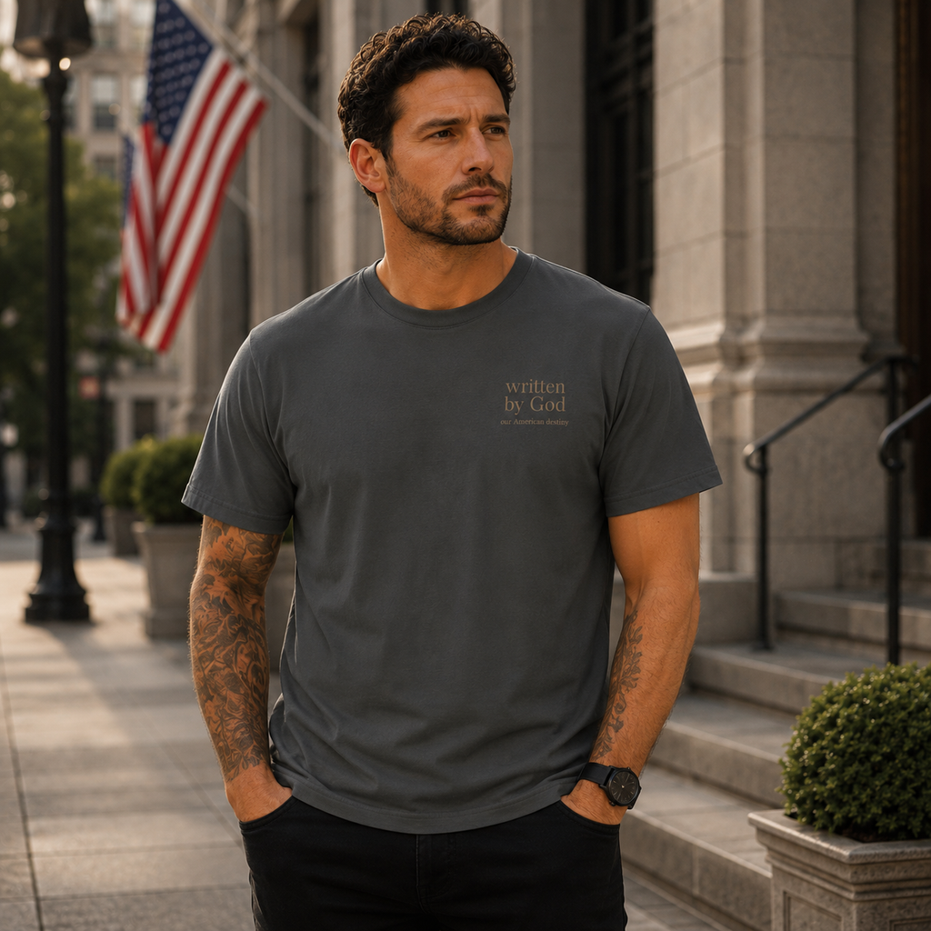 Written By God Shirt, Christian Patriotic Tee, Faith Based American Destiny Shirt, Psalm 33 12 Tee, Christian America Graphic Tee