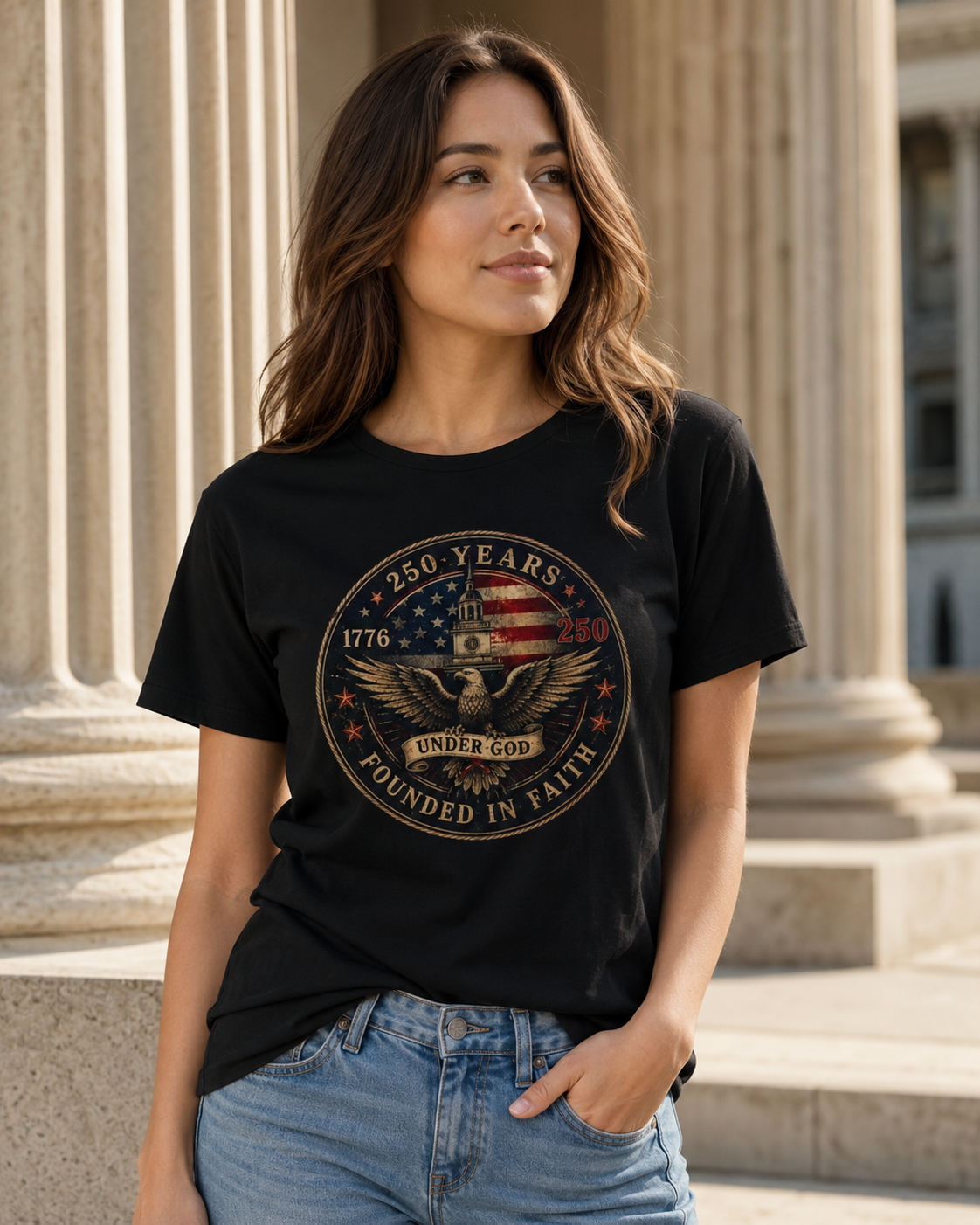Founded in Faith Christian Patriotic Shirt