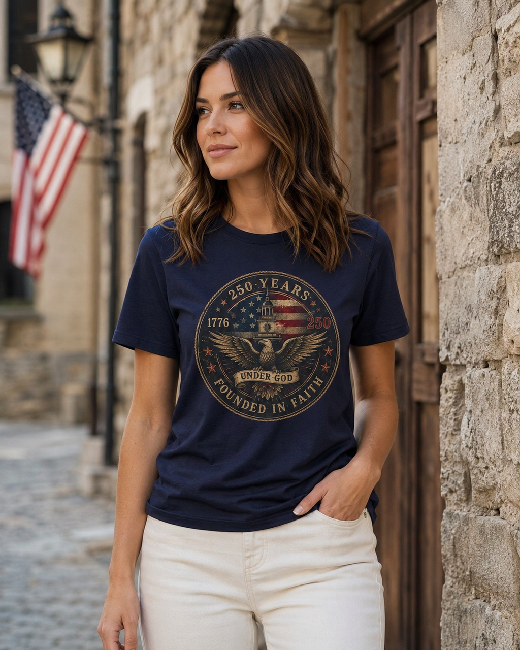 Founded in Faith Christian Patriotic Shirt