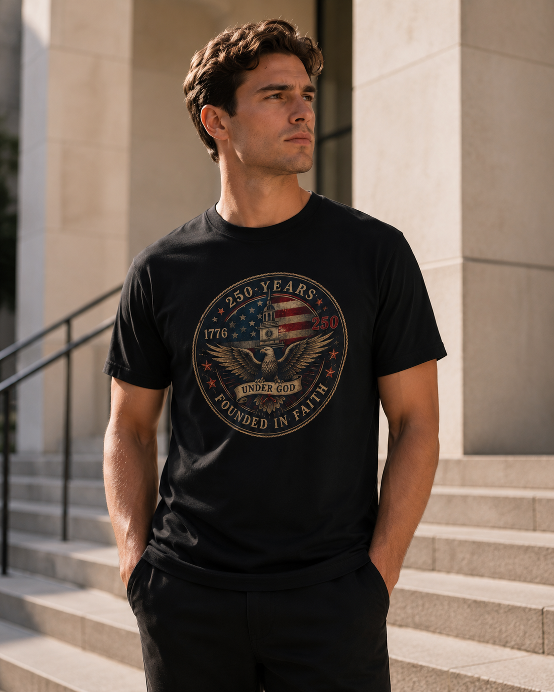 Founded in Faith Christian Patriotic Shirt