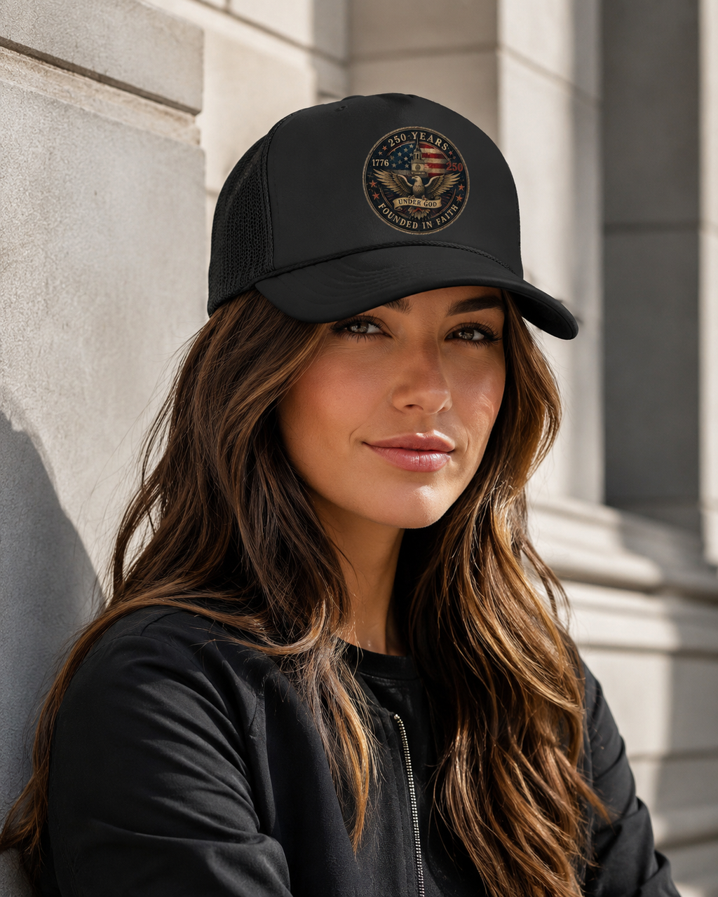 Founded in Faith Trucker Hat, Patriotic Christian Hat, Under God Hat, 1776 Cap, 250 Years Hat, Fourth of July Snapback