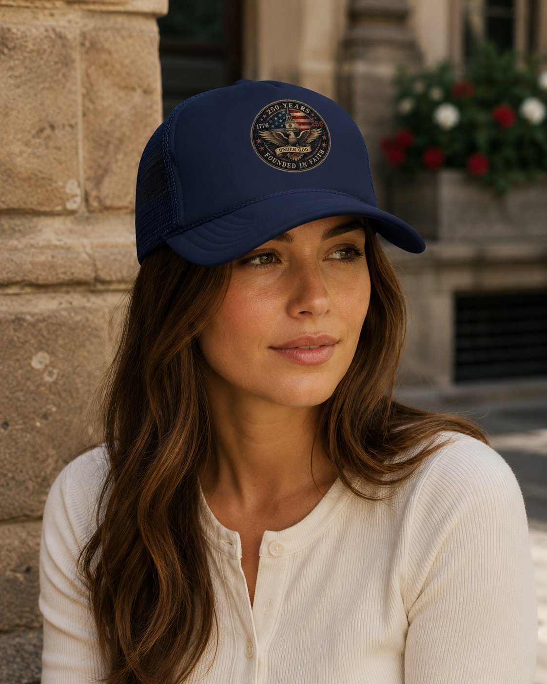 Founded in Faith Trucker Hat, Patriotic Christian Hat, Under God Hat, 1776 Cap, 250 Years Hat, Fourth of July Snapback