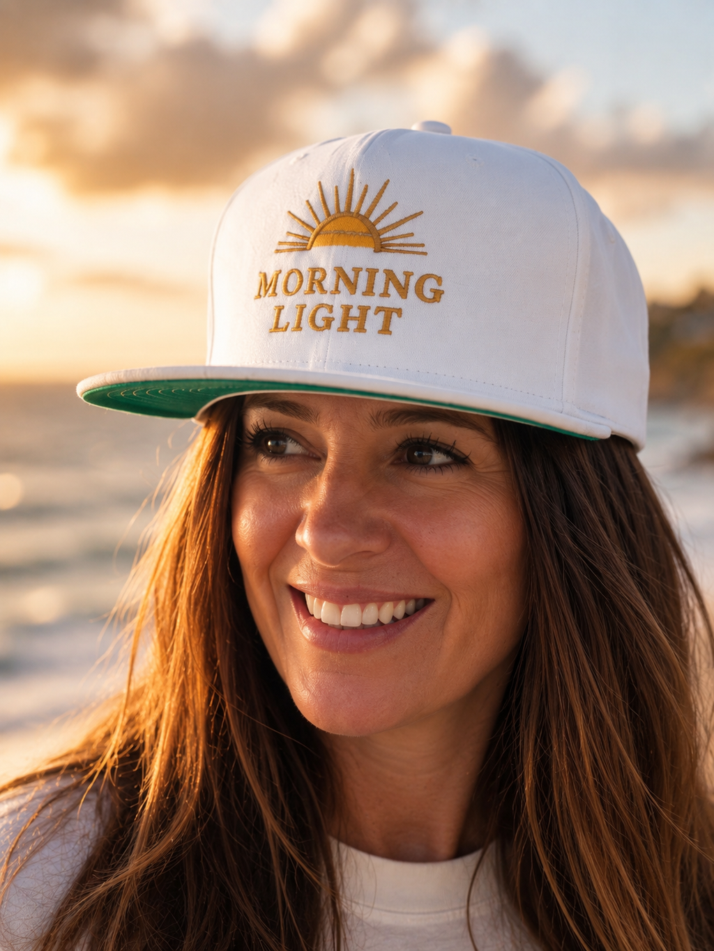 Morning Light Hat, Christian Embroidered Cap, Faith Sunrise Hat, Minimalist Christian Hat, Scripture Inspired Apparel, Unisex Flat Bill Cap