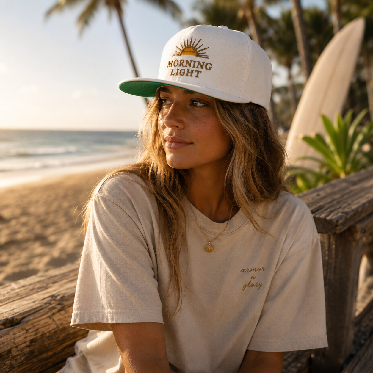 Morning Light Hat, Christian Embroidered Cap, Faith Sunrise Hat, Minimalist Christian Hat, Scripture Inspired Apparel, Unisex Flat Bill Cap