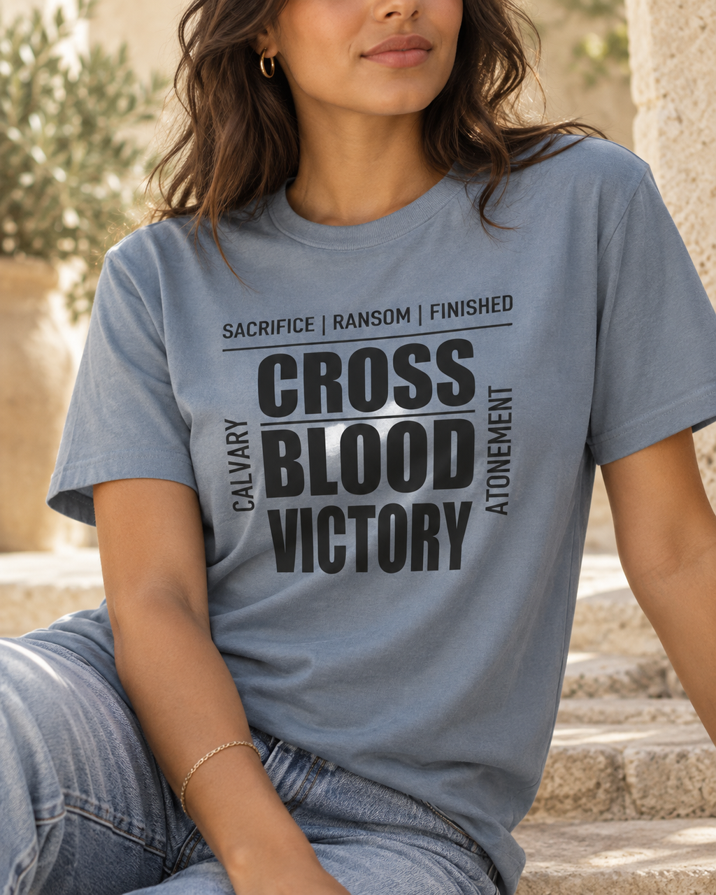 Cross Blood Victory | Christian Tee