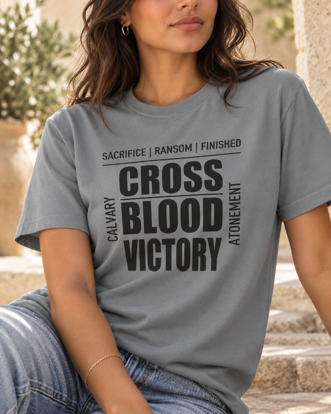 Cross Blood Victory | Christian Tee