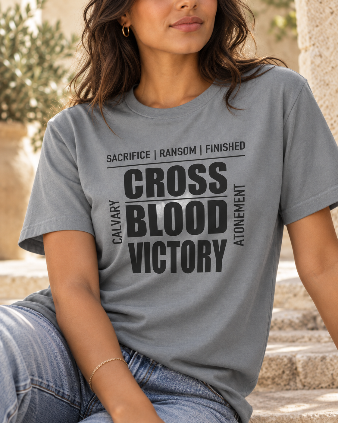 Cross Blood Victory | Christian Tee
