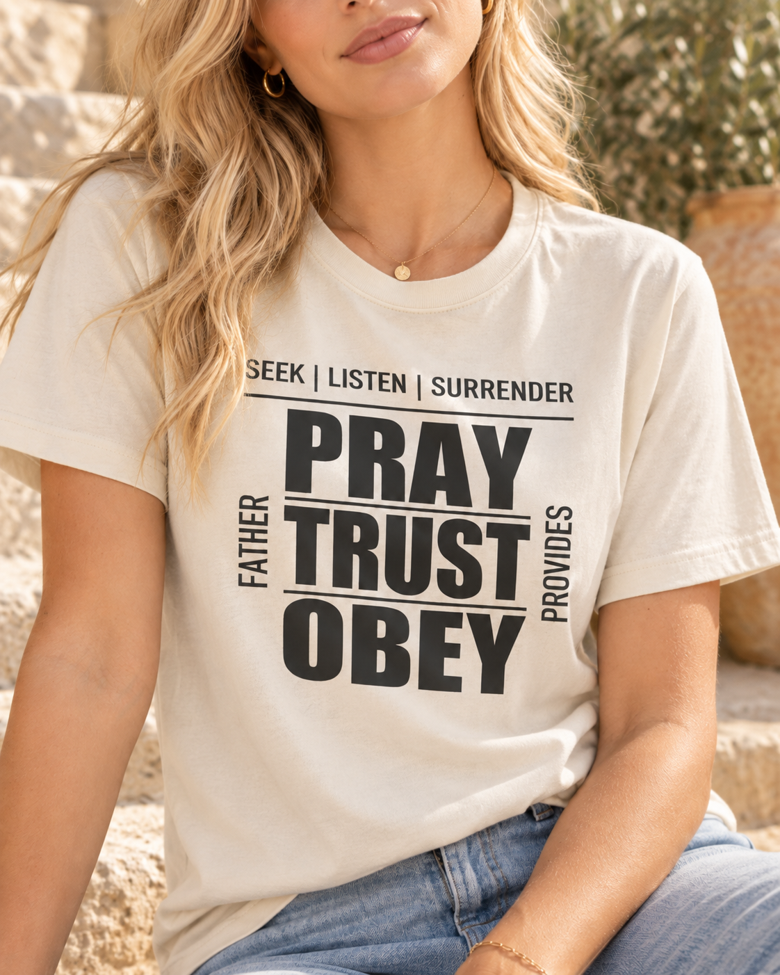 Pray Trust Obey | Christian Tee