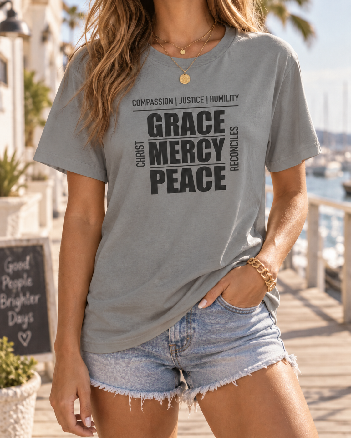 Grace Mercy Peace | Christian Tee