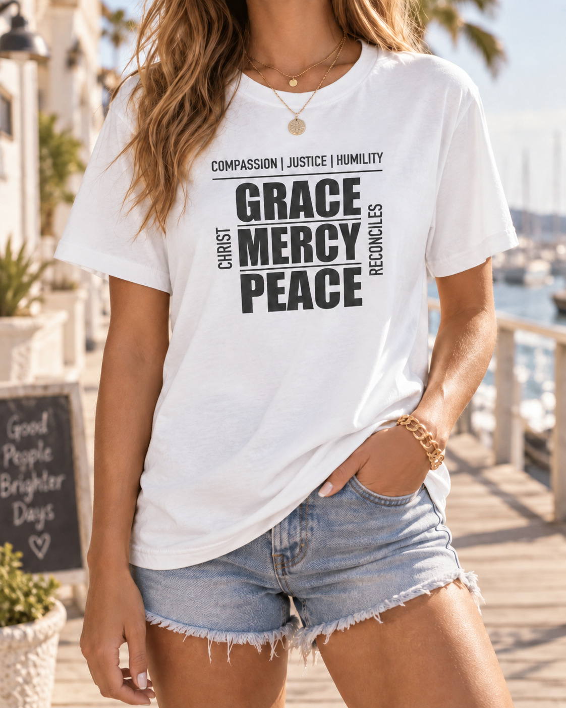 Grace Mercy Peace | Christian Tee