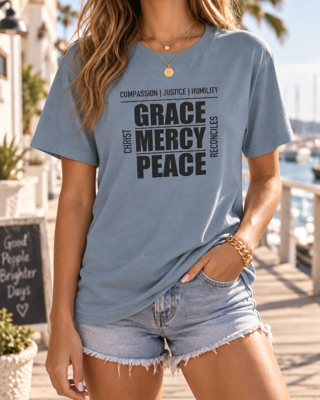 Grace Mercy Peace | Christian Tee