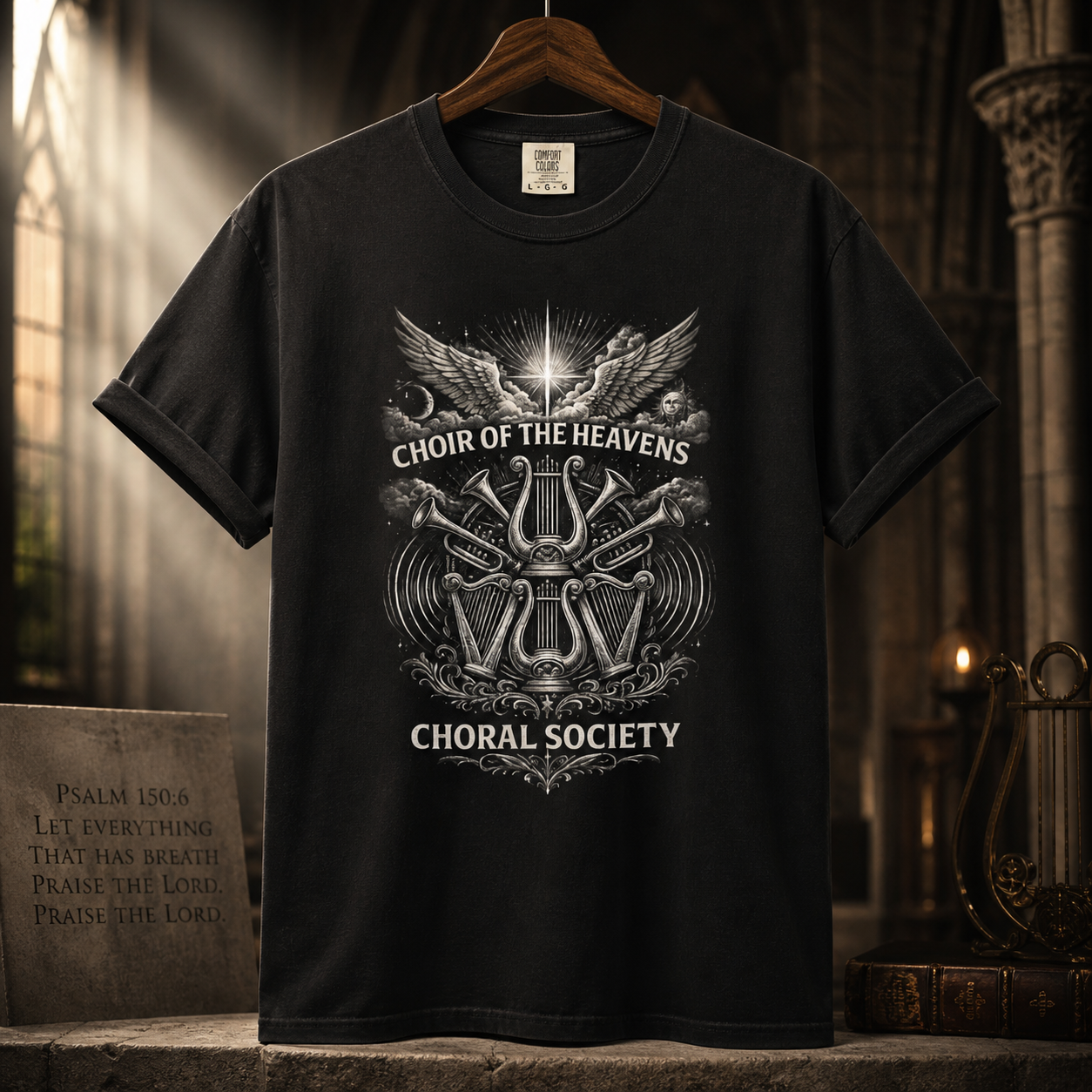 Choir of the Heavens Shirt, Christian Choir Tee, Choral Society Music Shirt, Worship Team Gift, Vintage Angel Music Tee, Church Musician