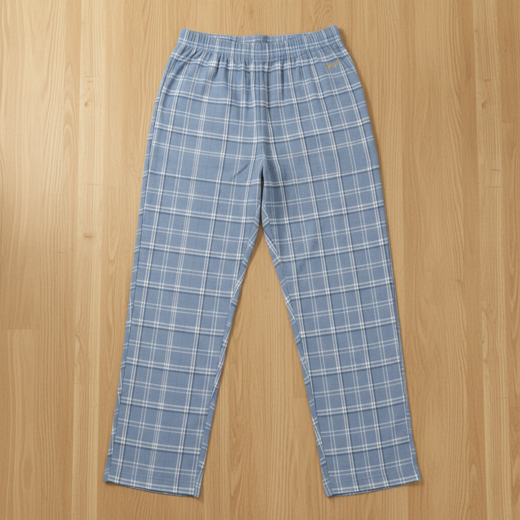 Angel Collection Blue Plaid Pajama Pants, Womens Lounge Sleep Pants, Soft Brushed Polyester, Cozy Sleepwear Gift for Her
