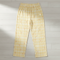 Yellow Pajama Pants | Plaid Cross Pattern