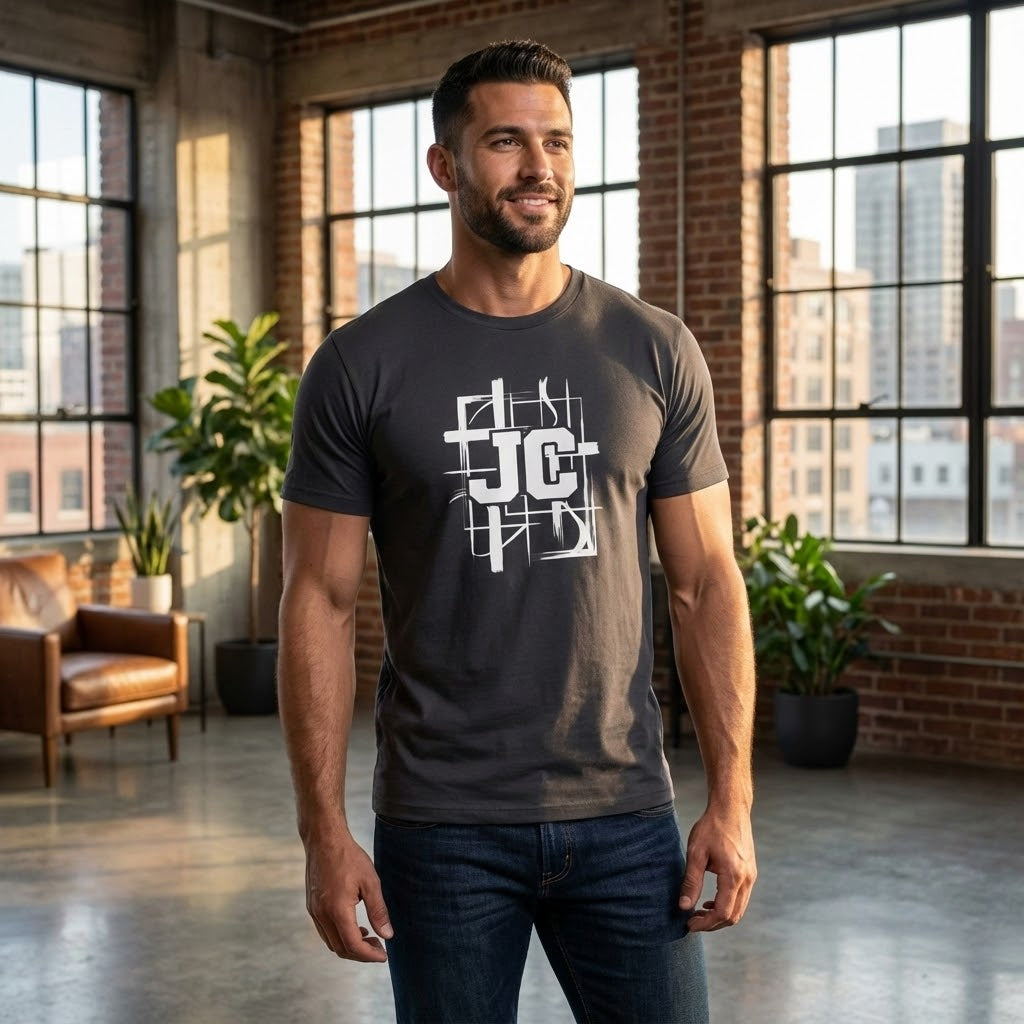 JC Monogram Shirt, Jesus Christ Initials Tee, Christian Streetwear Graphic Tee, Minimalist Faith T Shirt, Unisex Everyday Gift