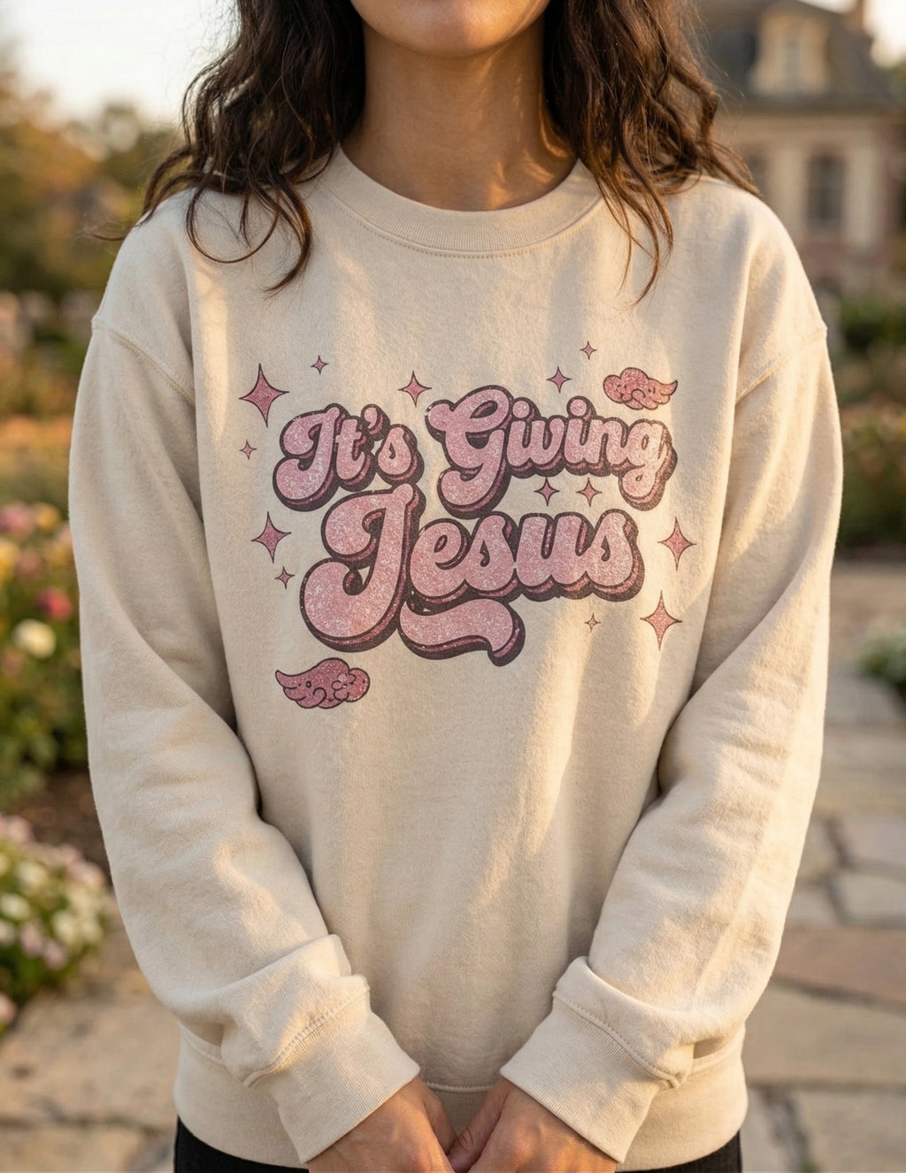Its Giving Jesus Sweatshirt  Christian Crewneck  Faith Streetwear  Cozy Religious Gift  Unisex Christian Apparel
