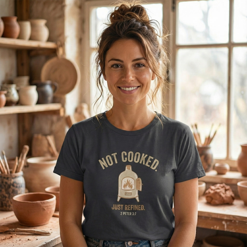 Not Cooked Just Refined Shirt, Ceramic Kiln Pottery Tee, Funny Resin Artist Gift, Vintage Style Graphic T Shirt, Unisex