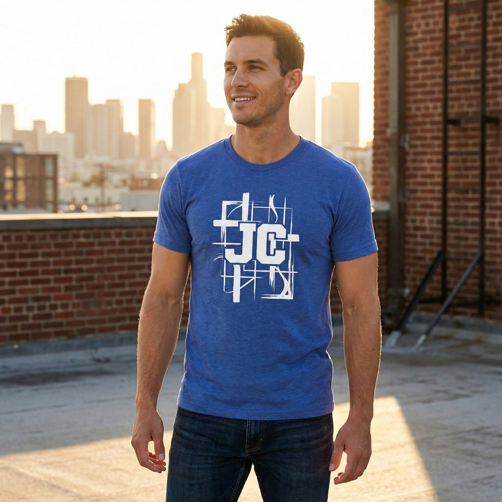 JC Monogram Shirt, Jesus Christ Initials Tee, Christian Streetwear Graphic Tee, Minimalist Faith T Shirt, Unisex Everyday Gift