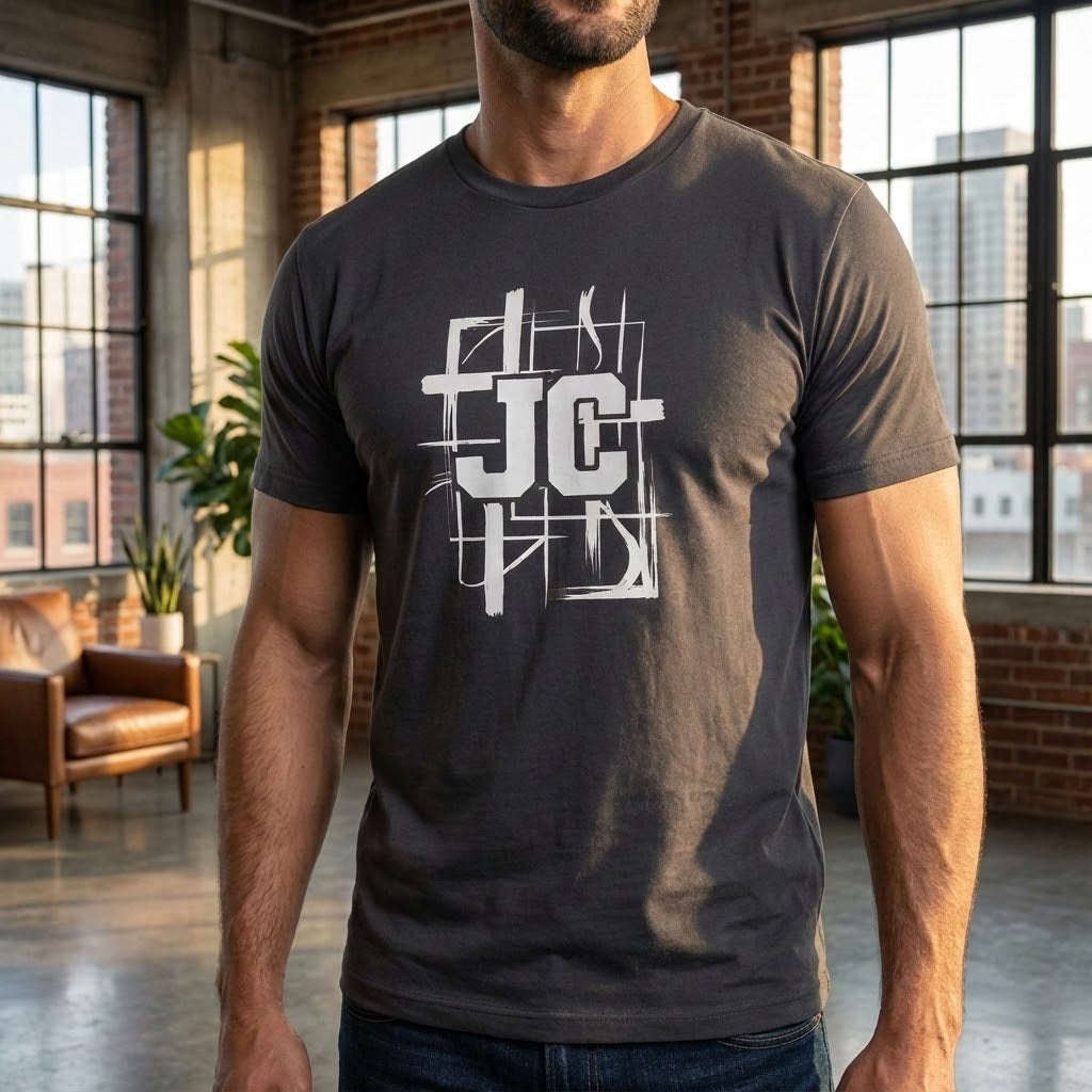 JC Monogram Shirt, Jesus Christ Initials Tee, Christian Streetwear Graphic Tee, Minimalist Faith T Shirt, Unisex Everyday Gift