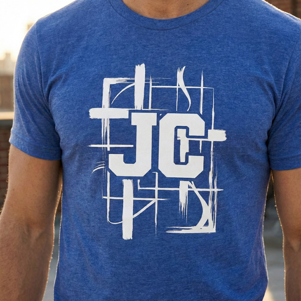 JC Monogram Shirt, Jesus Christ Initials Tee, Christian Streetwear Graphic Tee, Minimalist Faith T Shirt, Unisex Everyday Gift