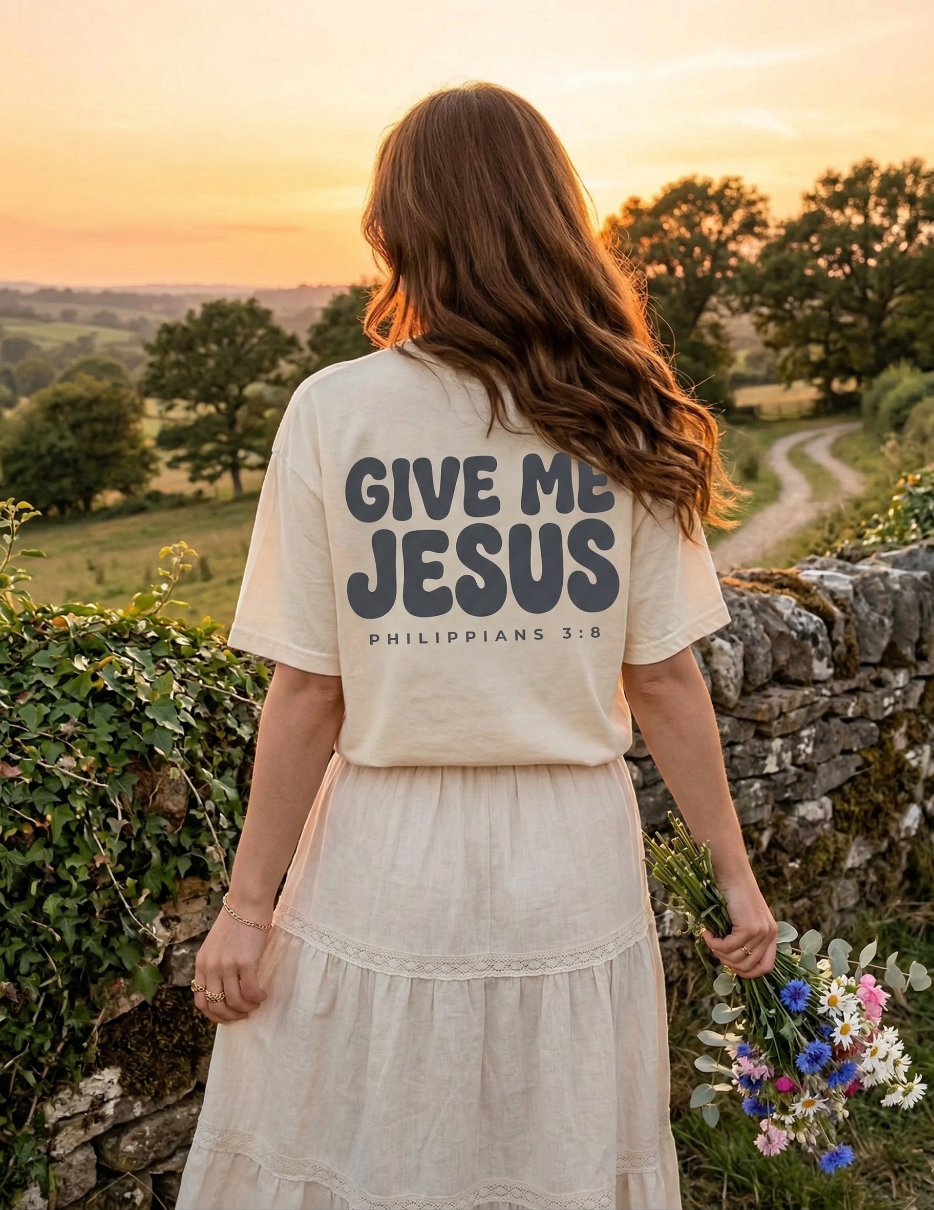 Give Me Jesus Christian T Shirt, Philippians 3:8 Faith Tee, Vintage Garment Dyed Christian Shirt, Minimalist Bible Verse Shirt, Faith