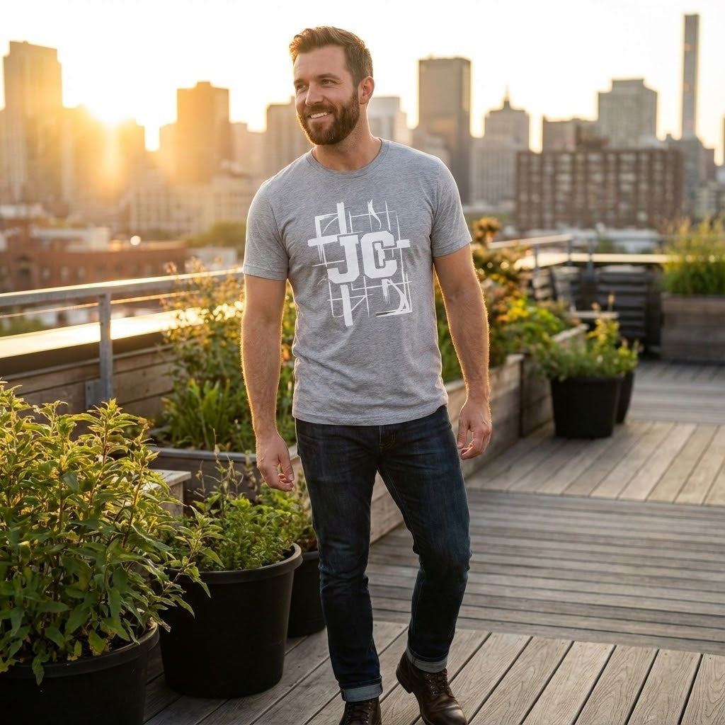 JC Monogram Shirt, Jesus Christ Initials Tee, Christian Streetwear Graphic Tee, Minimalist Faith T Shirt, Unisex Everyday Gift