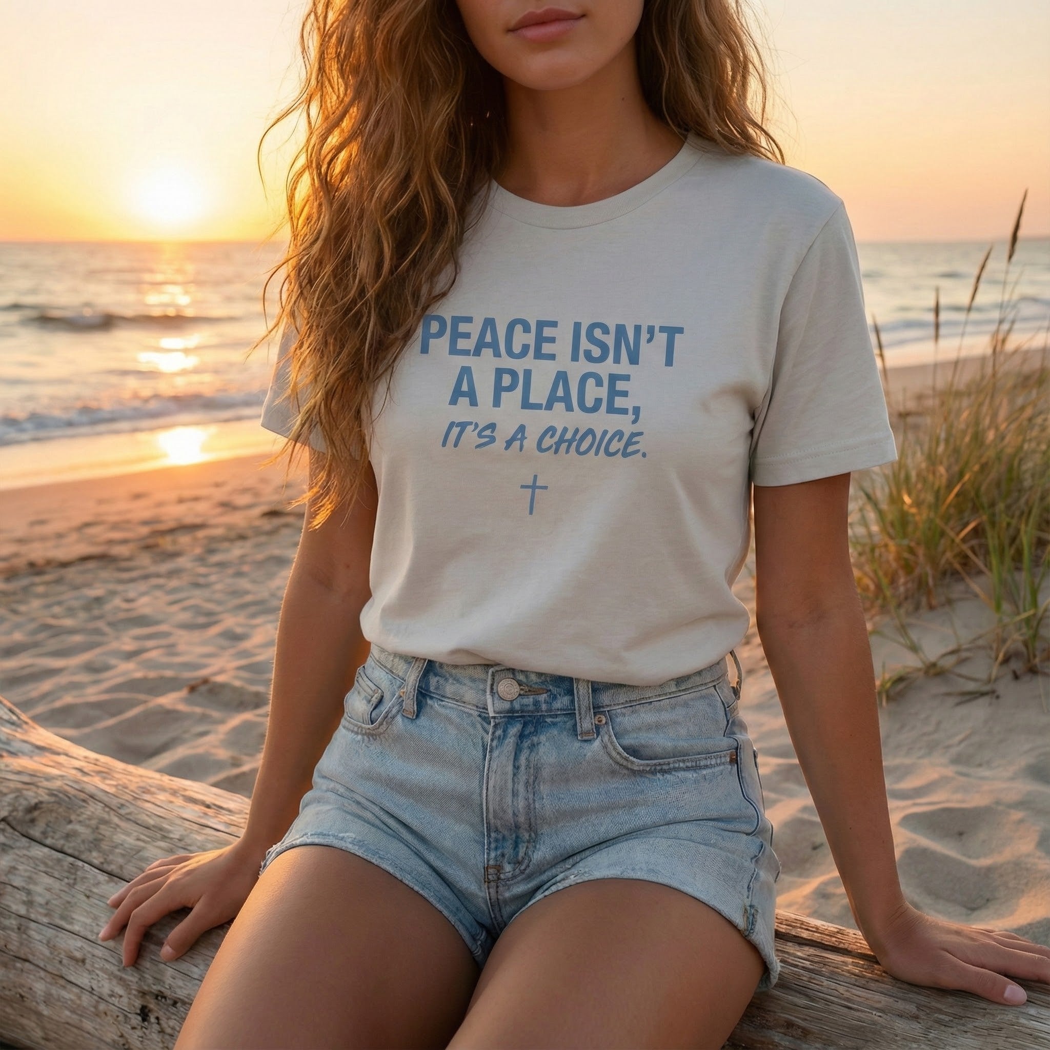 Peace Is a Choice T Shirt, Peace Isnt a Place Quote Tee, Minimal Christian Shirt, Inspirational Faith Top, Modern Church Outfit Gift