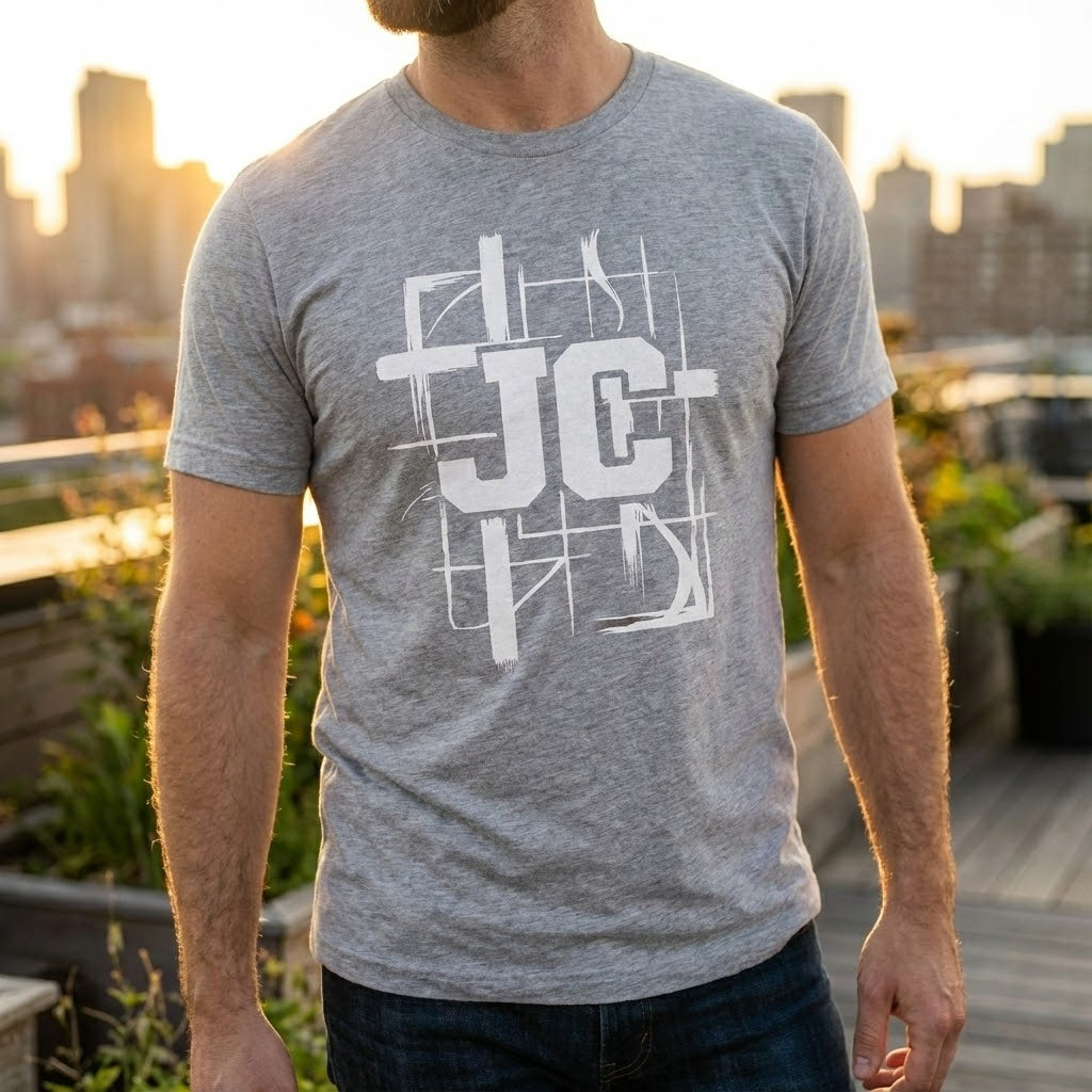 JC Monogram Shirt, Jesus Christ Initials Tee, Christian Streetwear Graphic Tee, Minimalist Faith T Shirt, Unisex Everyday Gift