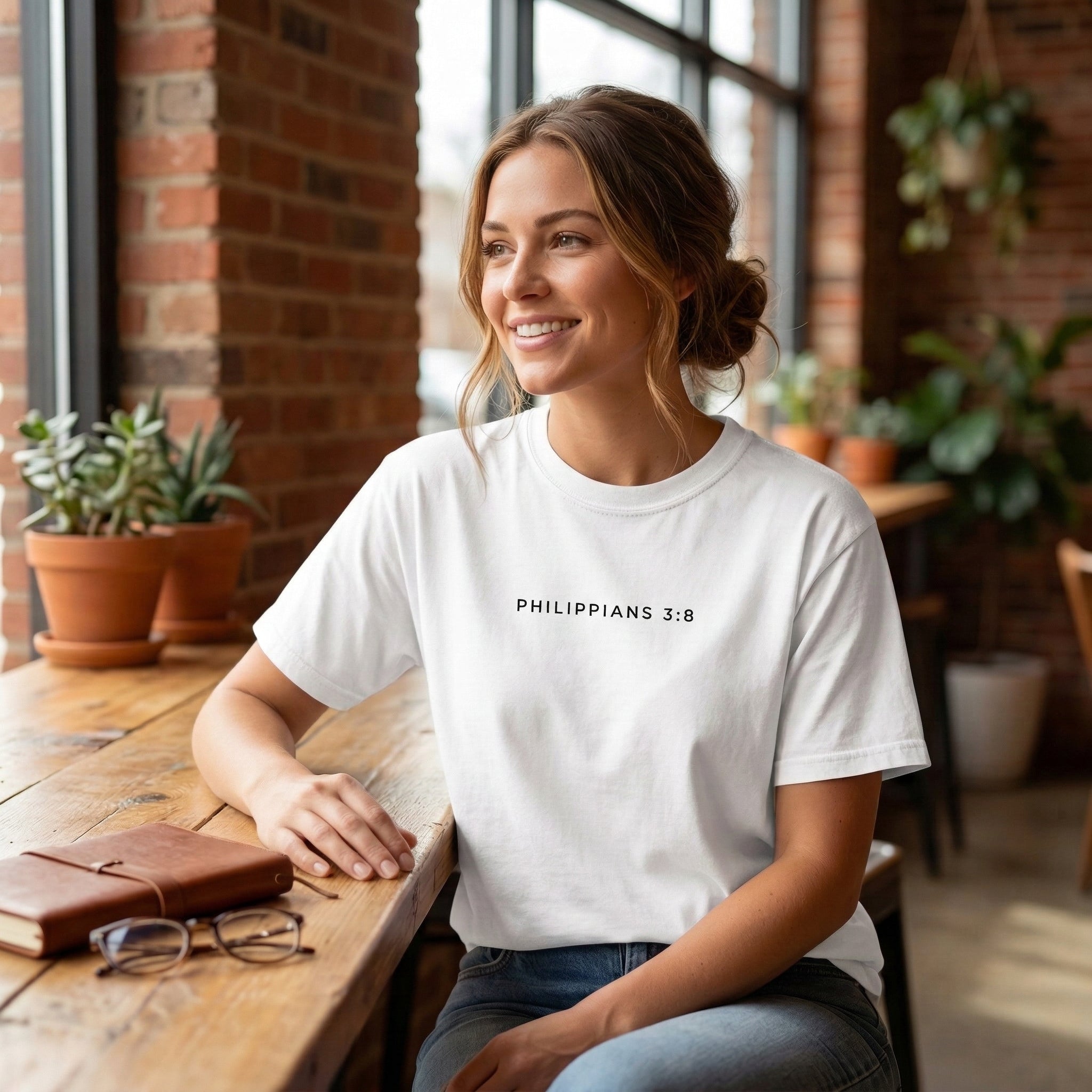 Give Me Jesus Christian T Shirt, Philippians 3:8 Faith Tee, Vintage Garment Dyed Christian Shirt, Minimalist Bible Verse Shirt, Faith