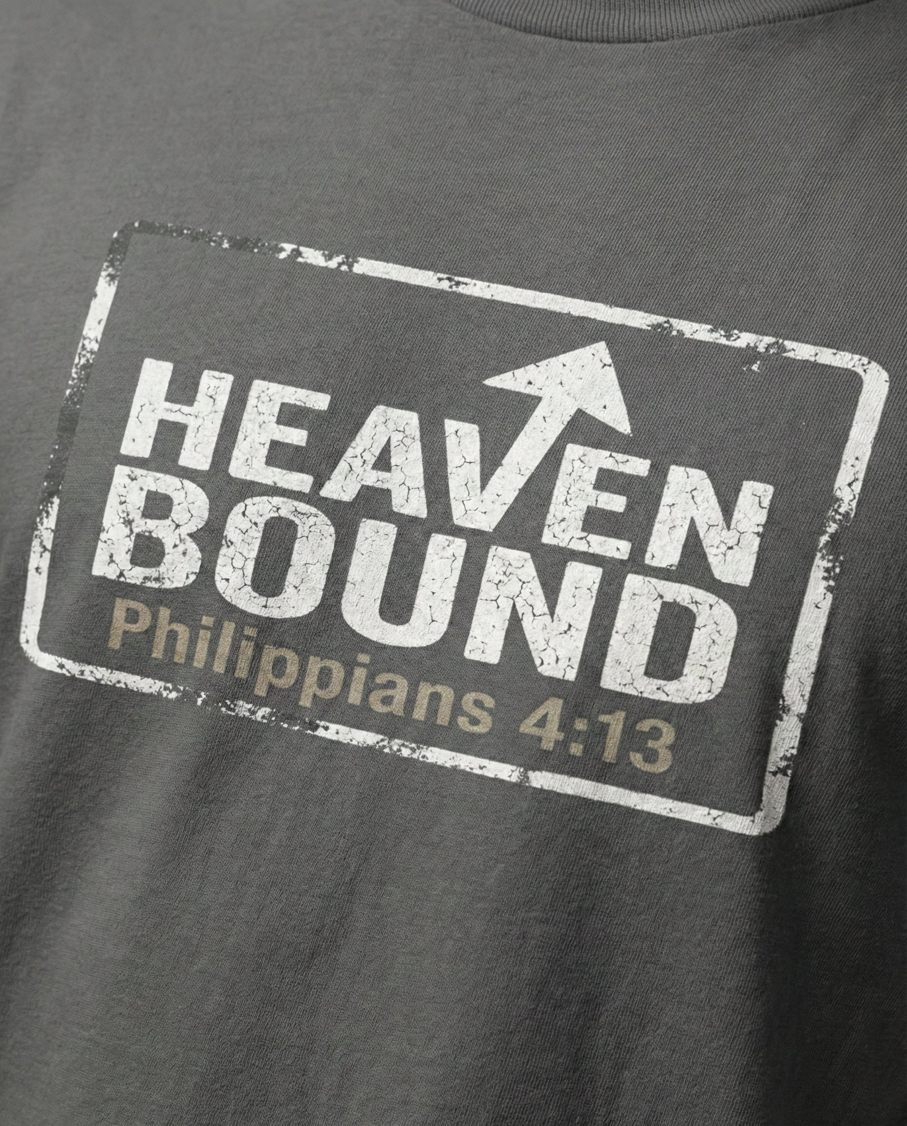 Heaven Bound Shirt, Philippians 4:13 T Shirt, Christian Scripture Tee, Garment Dyed Unisex Faith Shirt, Minimal Christian Gift