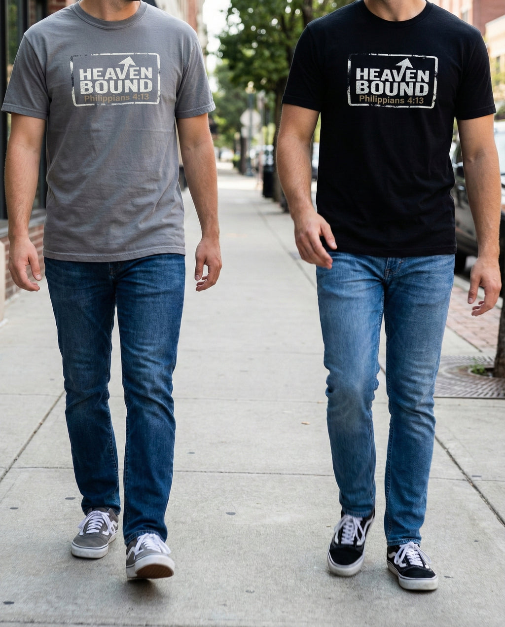 Heaven Bound Shirt, Philippians 4:13 T Shirt, Christian Scripture Tee, Garment Dyed Unisex Faith Shirt, Minimal Christian Gift