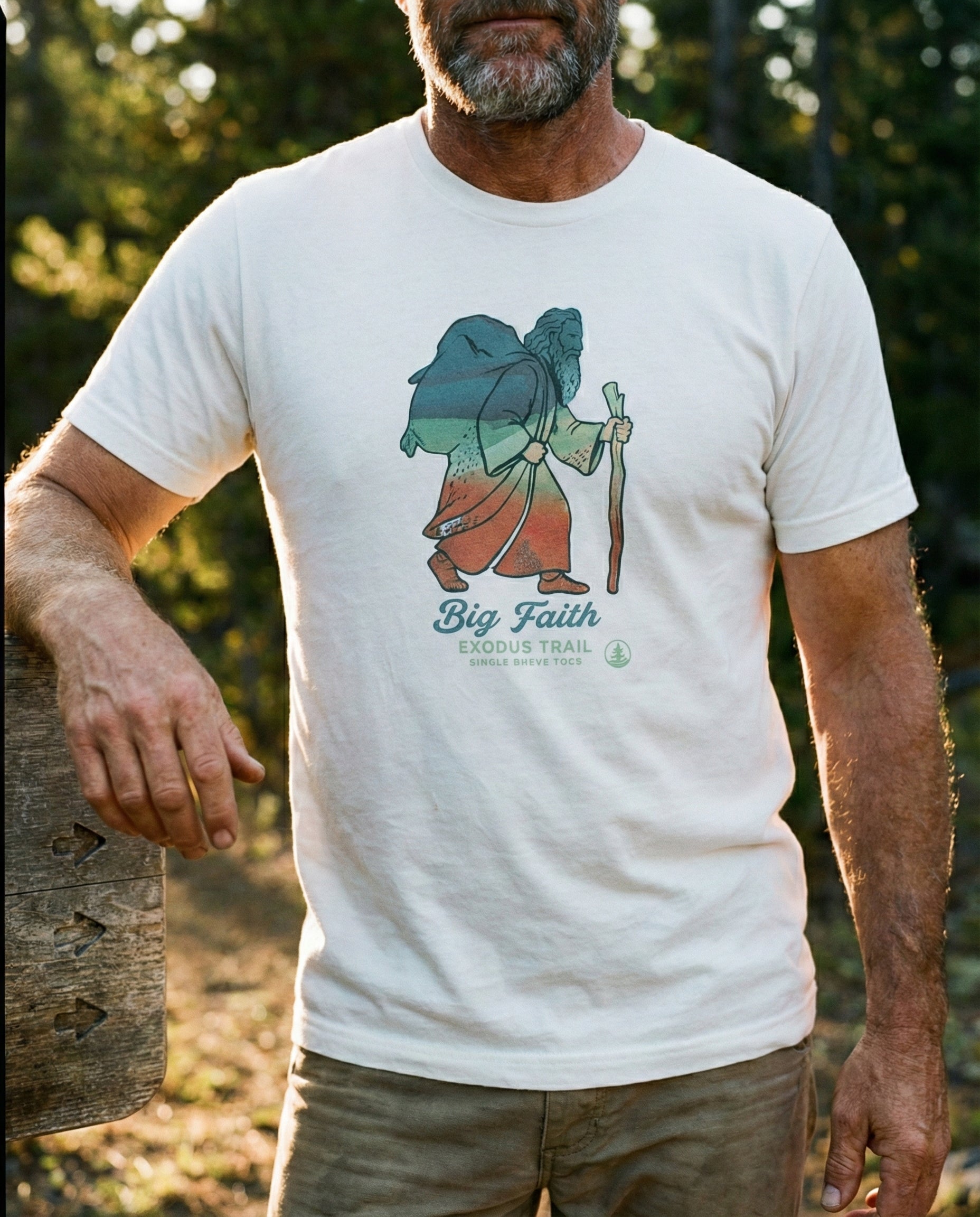 Christian Hiking Shirt, Pilgrim Adventure Tee, Faith Trail Graphic T Shirt, Outdoors Christian Gift, Unisex Nature Tee