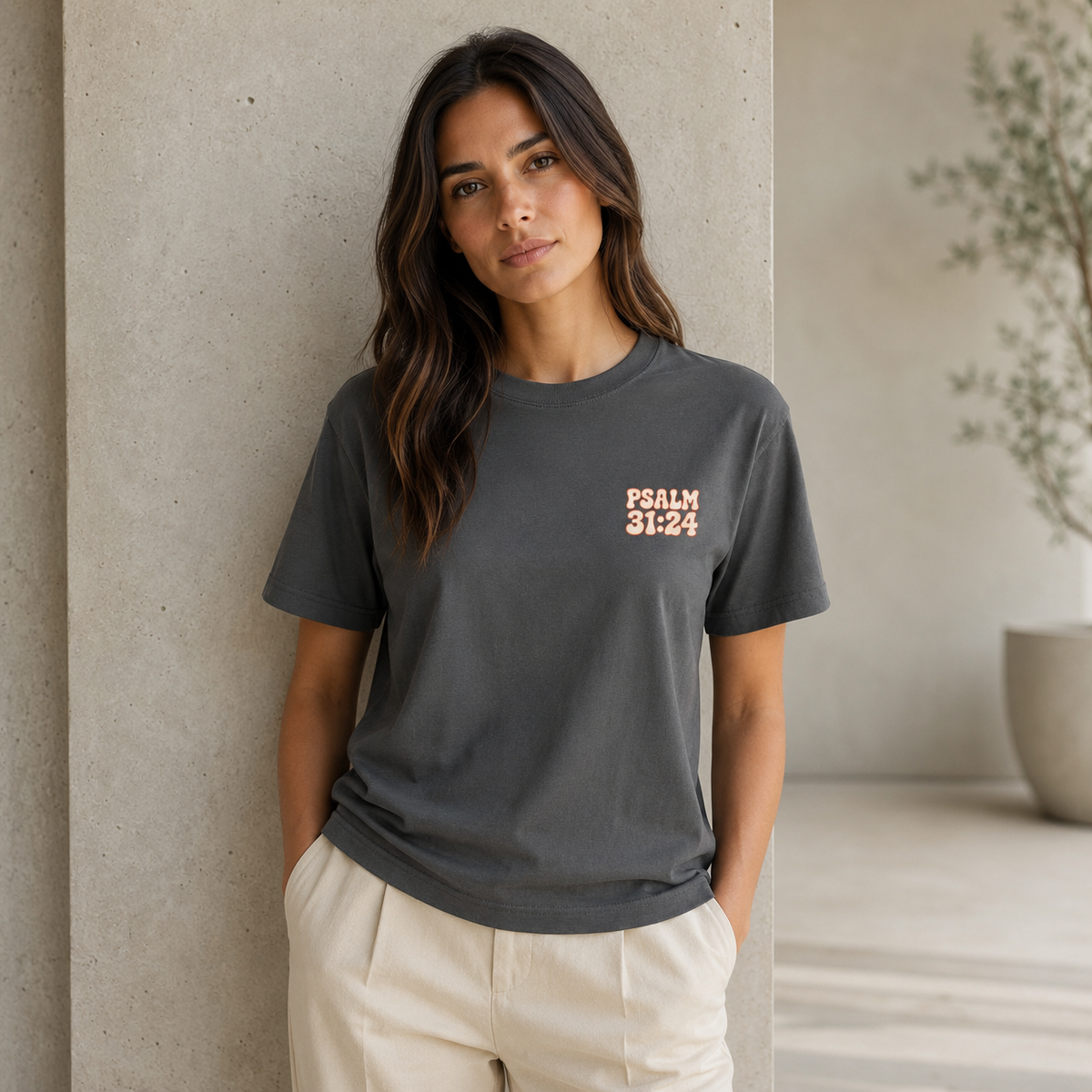 Hope In The Lord Shirt, Psalm 31 24 Christian T Shirt, Retro Bible Verse Tee, Comfort Colors Faith Shirt, Christian Gift