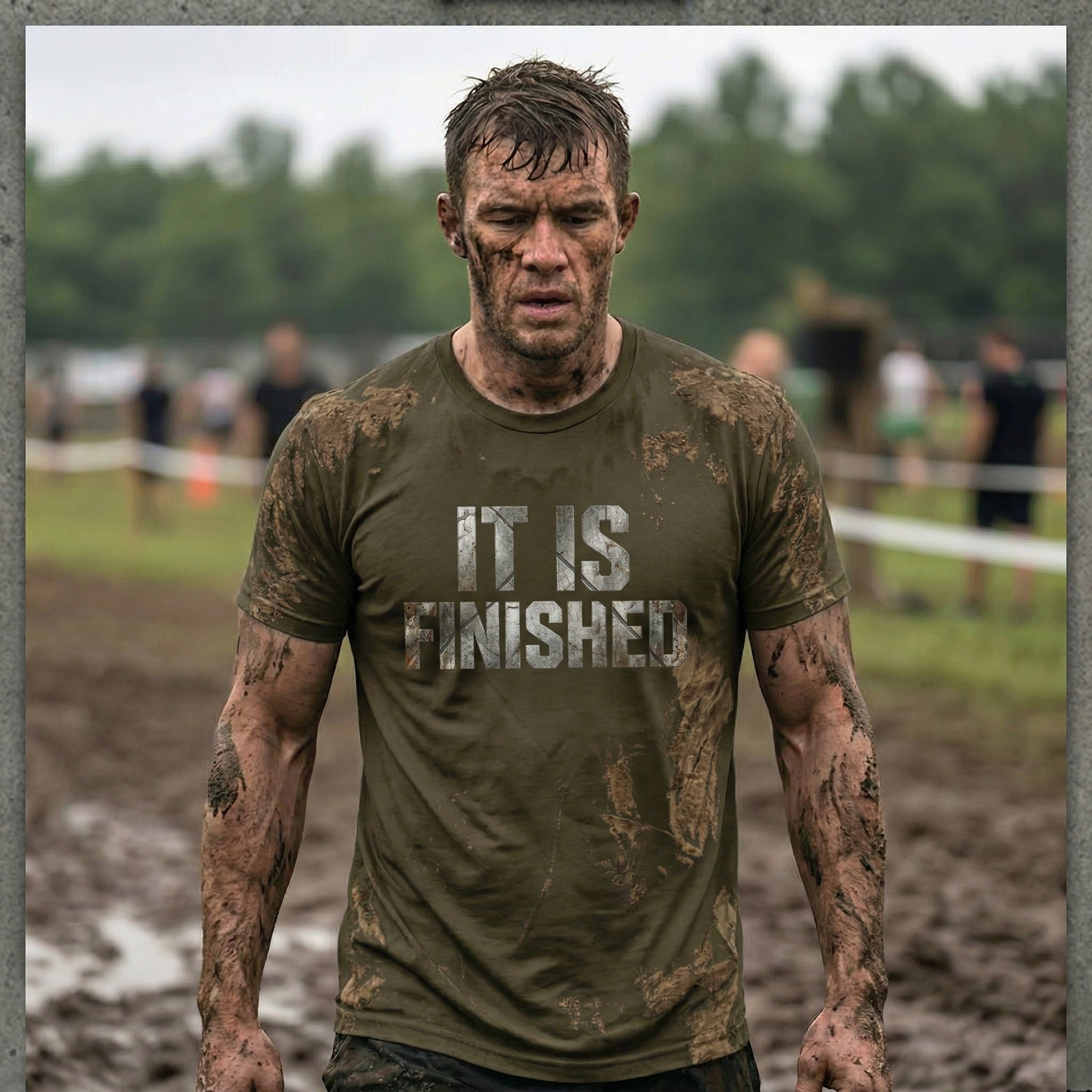 It Is Finished tee | Christian Scripture shirt, 1 Corinthians 9:27 back text