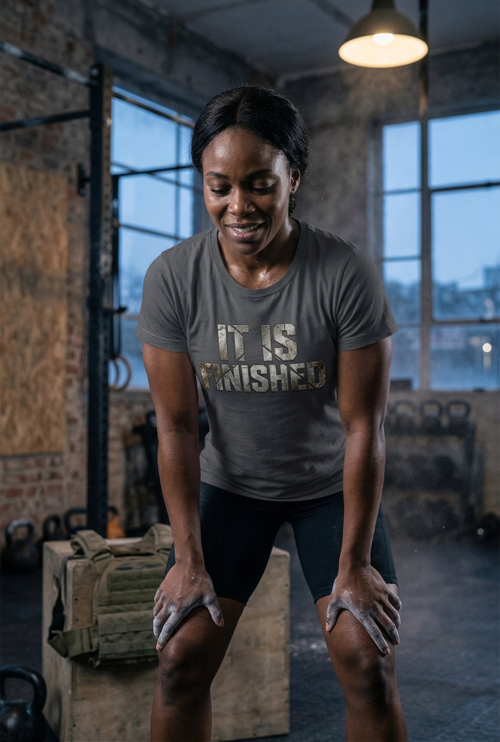 It Is Finished tee | Christian Scripture shirt, 1 Corinthians 9:27 back text