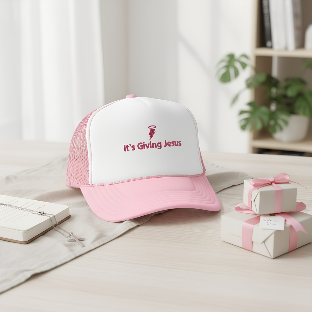 Its Giving Jesus Hat Embroidered Faith Dad Hat Christian Baseball Cap for Women Cute Christian Streetwear Religious Gift