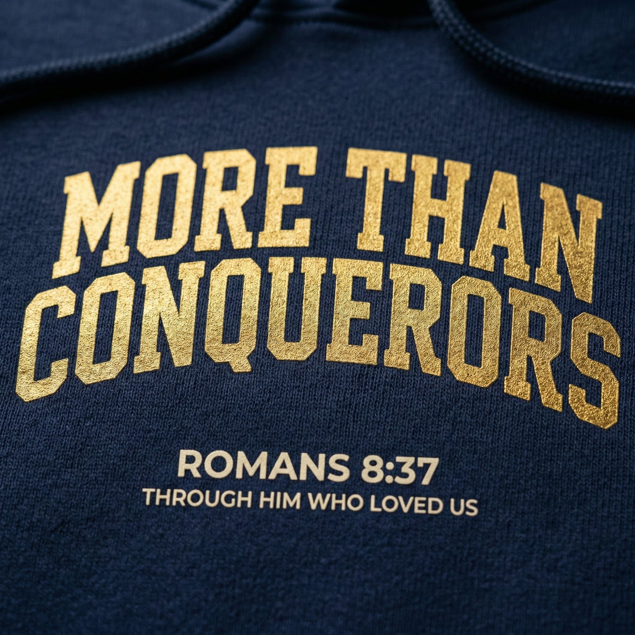 More Than Conquerors Hoodie, Romans 8:37 Scripture Sweatshirt, Christian Faith Hoodie, Unisex Cozy Pullover, Gift for Him Her