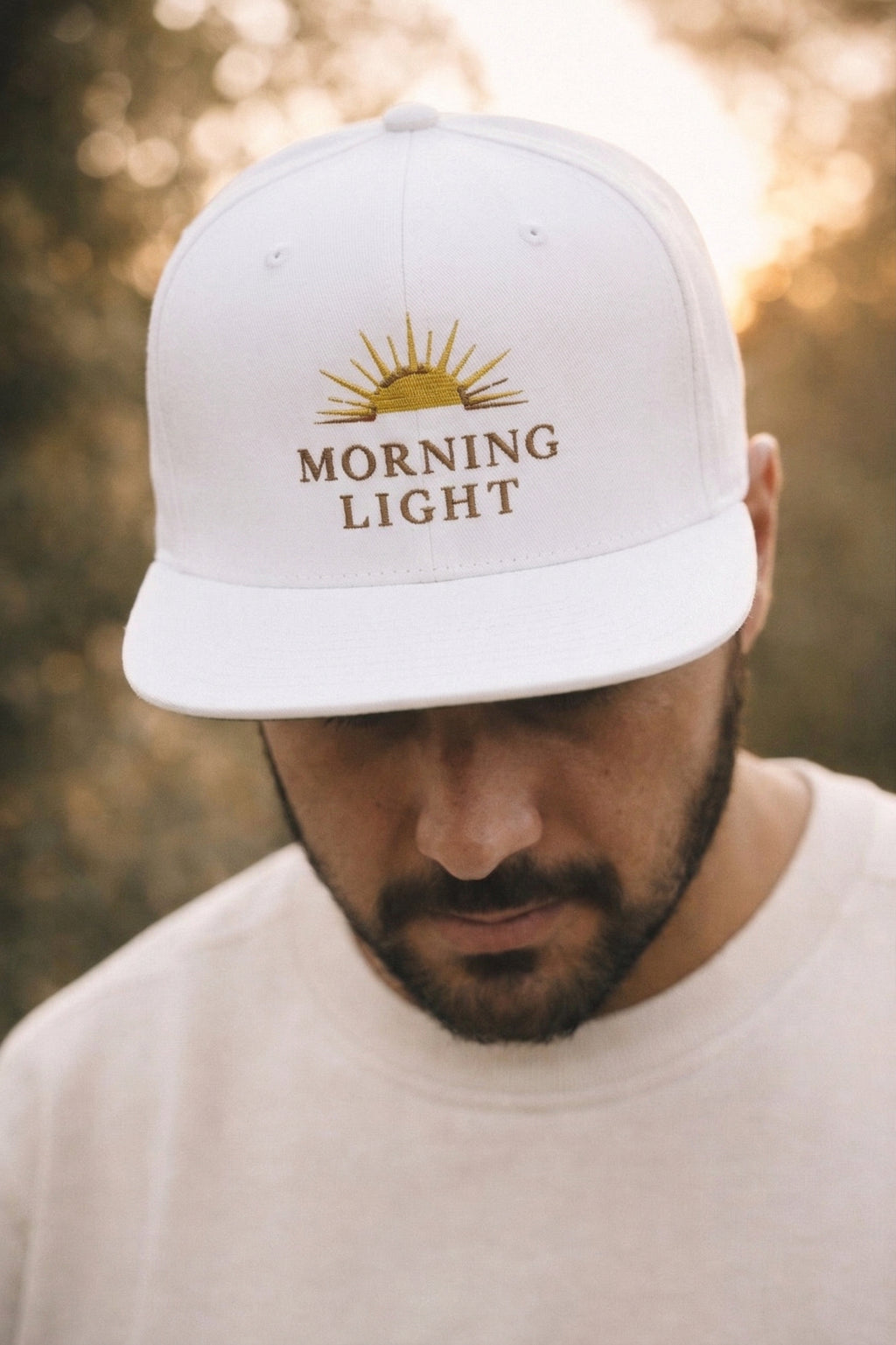 Morning Light Hat, Christian Embroidered Cap, Faith Sunrise Hat, Minimalist Christian Hat, Scripture Inspired Apparel, Unisex Flat Bill Cap