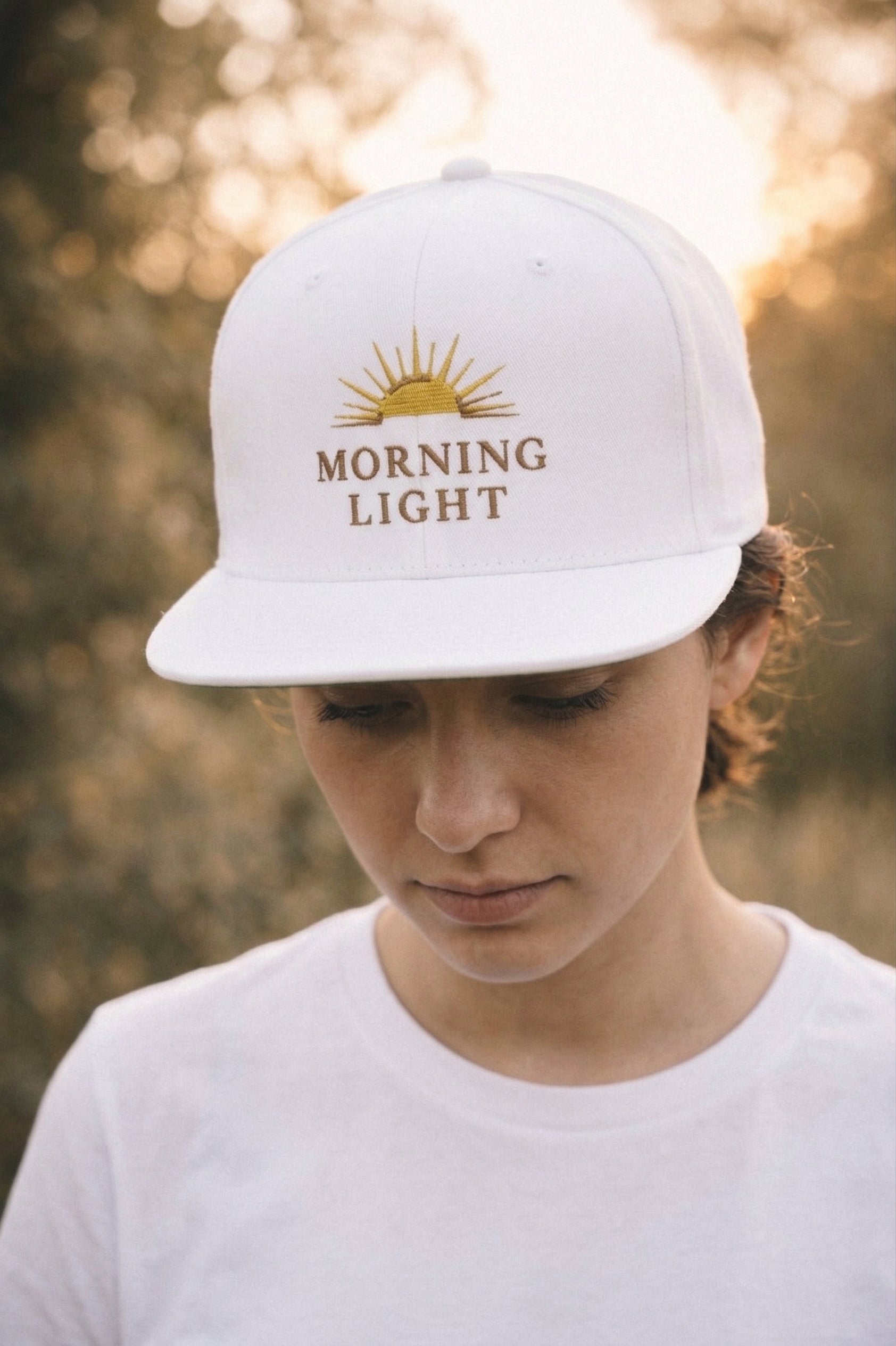 Morning Light Hat, Christian Embroidered Cap, Faith Sunrise Hat, Minimalist Christian Hat, Scripture Inspired Apparel, Unisex Flat Bill Cap