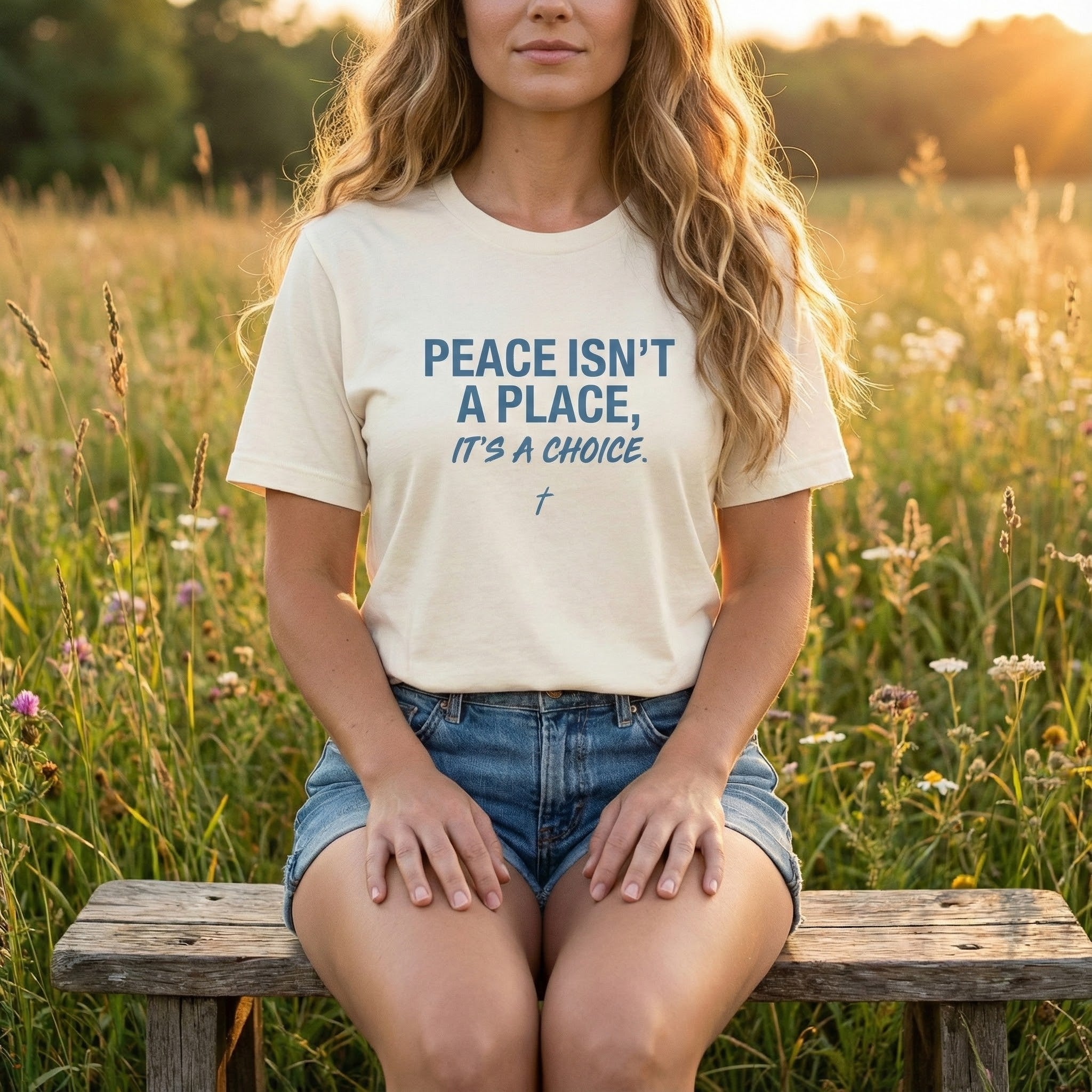 Peace Is a Choice T Shirt, Peace Isnt a Place Quote Tee, Minimal Christian Shirt, Inspirational Faith Top, Modern Church Outfit Gift