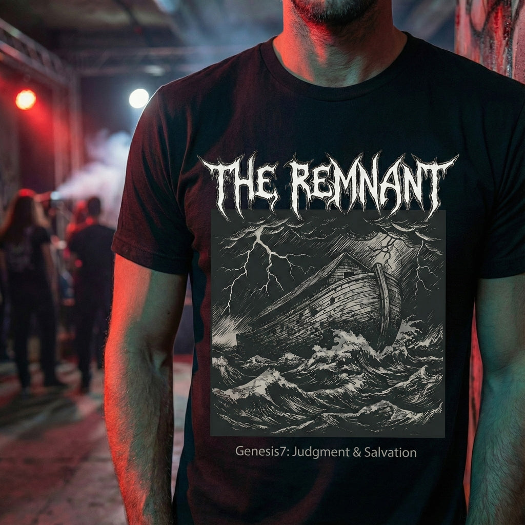 The Remnant Noahs Ark Shirt, Christian Streetwear Graphic Tee, Covenant Judgment Salvation, Gothic Faith T Shirt, Unisex