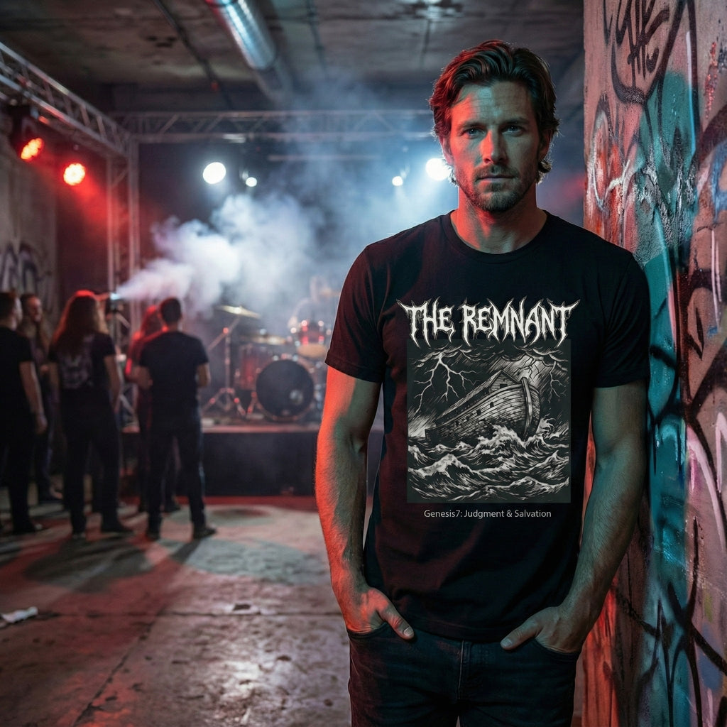 The Remnant Noahs Ark Shirt, Christian Streetwear Graphic Tee, Covenant Judgment Salvation, Gothic Faith T Shirt, Unisex