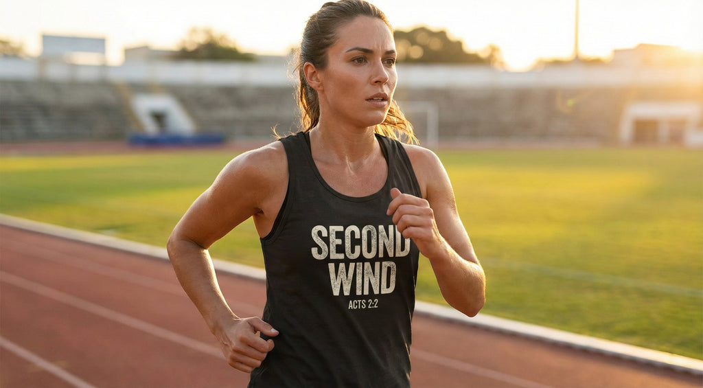 Second Wind Christian Tank Top | Acts 2:2 Bible Verse Shirt | Mens Christian Streetwear | Religious Workout Apparel | Gym Scripture Gift