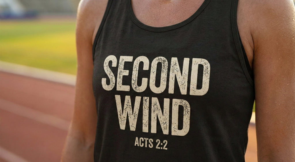 Second Wind Christian Tank Top | Acts 2:2 Bible Verse Shirt | Mens Christian Streetwear | Religious Workout Apparel | Gym Scripture Gift